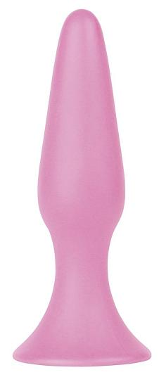 Розовая анальная пробка Silky Buttplug Big - 16 см.
