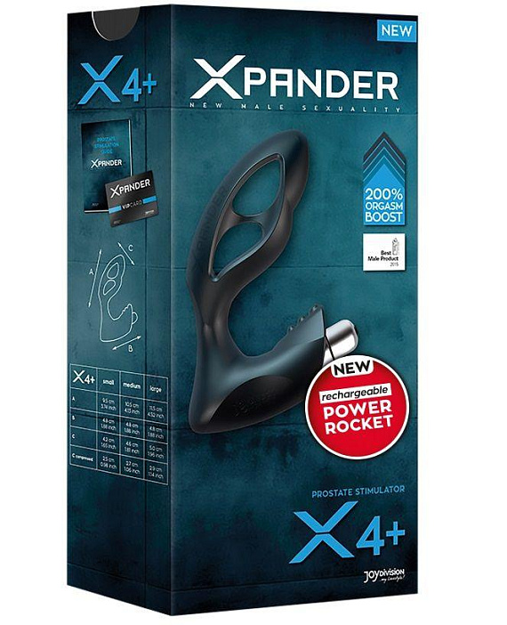 Перезаряжаемый стимулятор простаты JoyDivision Xpander X4+ Size L от Intimcat