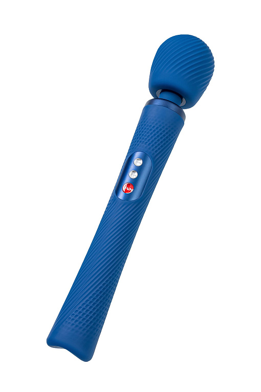 Синий вибромассажер Vim Vibrating Wand - 31,3 см. - фото 8