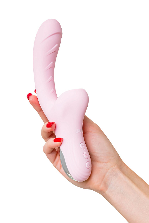 Розовый вибратор-кролик с ласкающим язычком Orali - 22 см. - фото 7