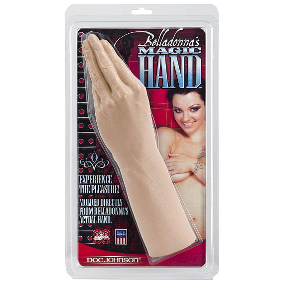 Кисть телесная Belladonna s Magic Hand White - 30 см. - поливинилхлорид (ПВХ, PVC)