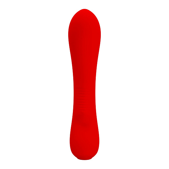 Красный изогнутый вибратор Matt - 19 см. от Intimcat