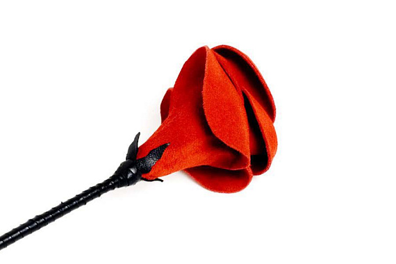 Стек  Красная роза  - 70 см. - натуральная кожа