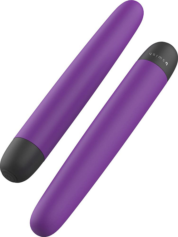 Фиолетовый классический вибратор Bgood Classic - 18 см. B Swish
