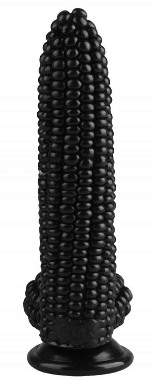 Черный фаллоимитатор-кукуруза на присоске - 20,5 см. - фото 5