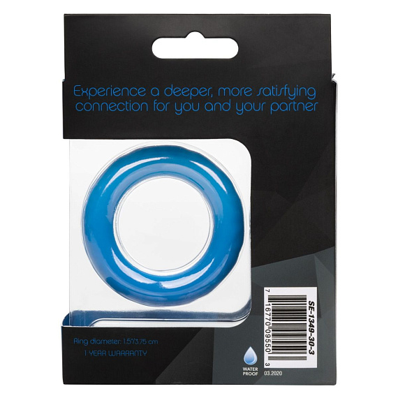 Синее эрекционное кольцо Link Up Ultra-Soft Max от Intimcat