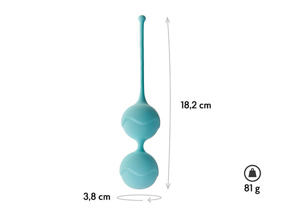 Голубые вагинальные шарики Alpha - силикон