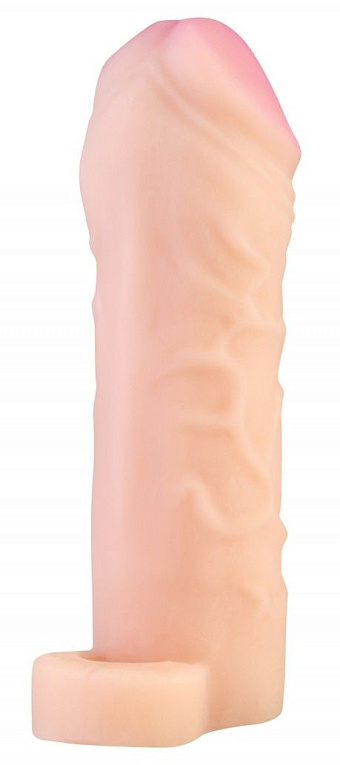 Телесный реалистичный фаллоудлинитель с петлей для мошонки - 16 см. Сумерки богов