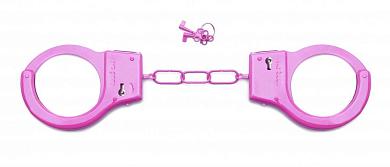 Розовые металлические наручники SHOTS TOYS Pink