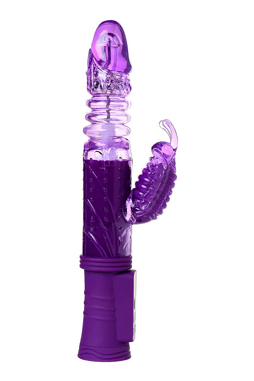Фиолетовый вибратор-кролик на присоске - 23,5 см. - фото 7