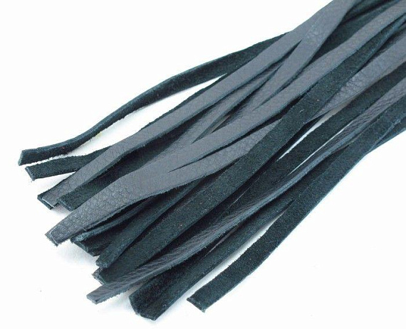 Черная плеть с плетением  турецкие головы  - 60 см. от Intimcat