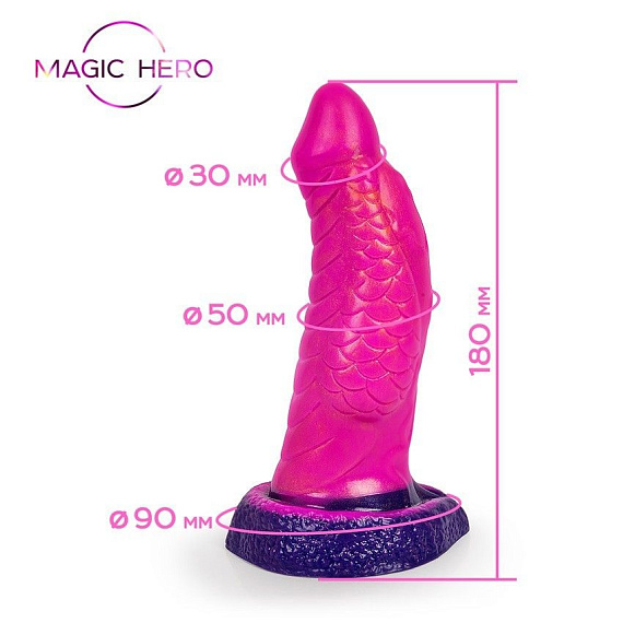 Розовый фантазийный фаллоимитатор - 17,5 см. Bior toys