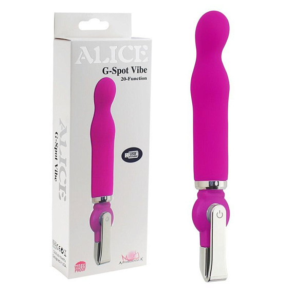 Розовый вибратор ALICE 20-Function G-Spot Vibe - 18 см. от Intimcat