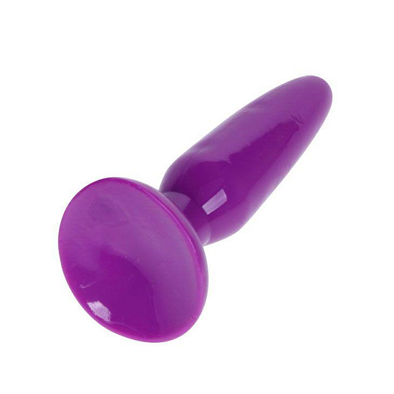 Фиолетовая анальная пробка с присоской - 13,5 см. от Intimcat