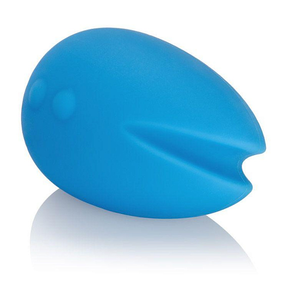 Голубой вибромассажер Mini Marvels Silicone Marvelous Eggciter - силикон