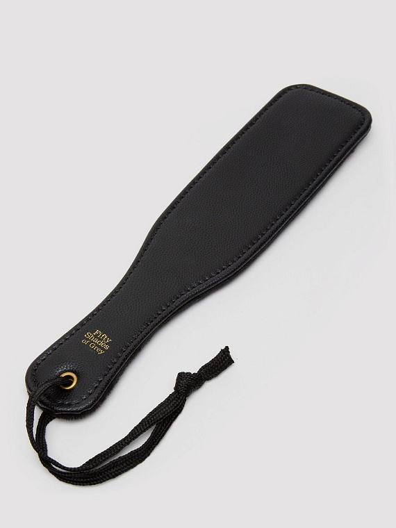 Черная шлепалка Bound to You Faux Leather Small Spanking Paddle - 25,4 см. - искусственная кожа