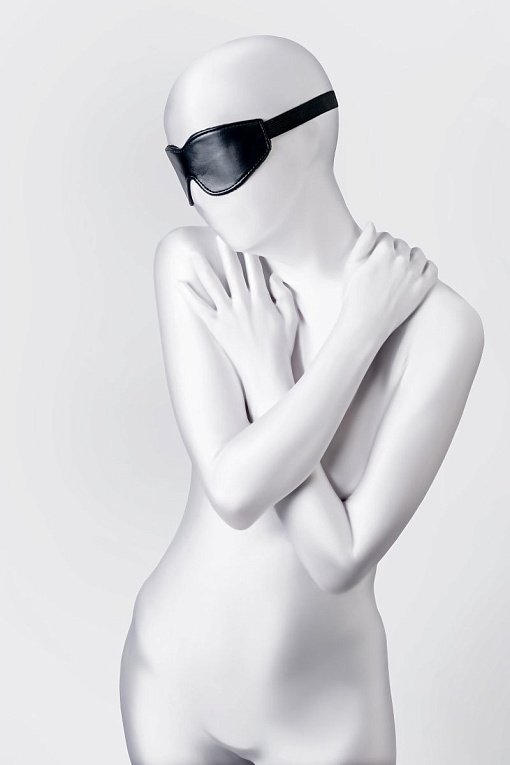Черная маска Anonymo из искусственной кожи от Intimcat