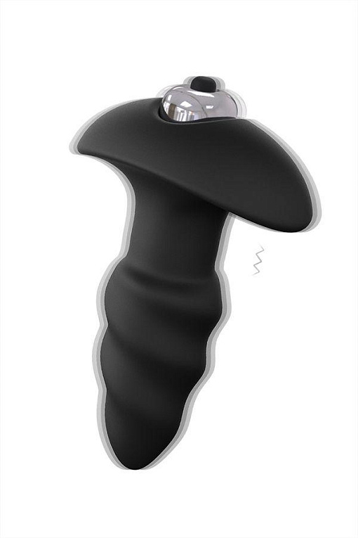 Чёрная анальная втулка S-HANDE Lovearrow с вибрацией - 10 см. - фото 5