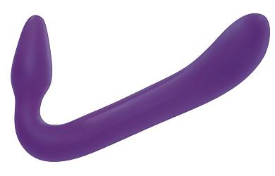 Фиолетовый безремневой страпон из силикона Love Rider Strapless Strap-On - 20,3 см.