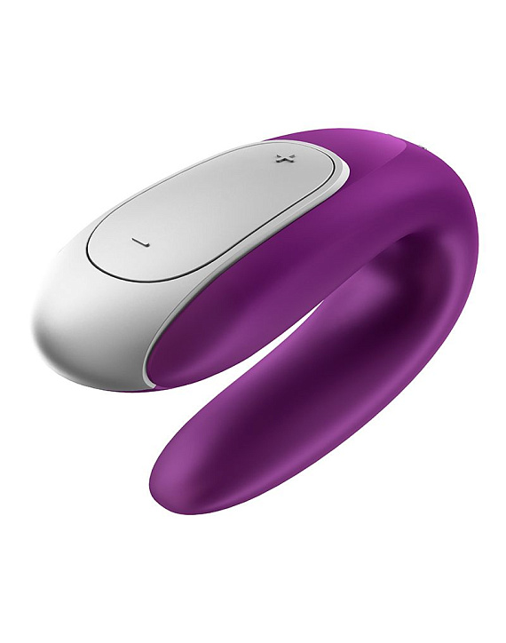 Фиолетовый вибромассажёр для пар Satisfyer Double Fun от Intimcat