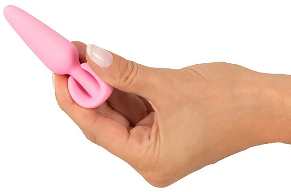 Розовая анальная втулка Mini Butt Plug - 8,4 см. - фото 7