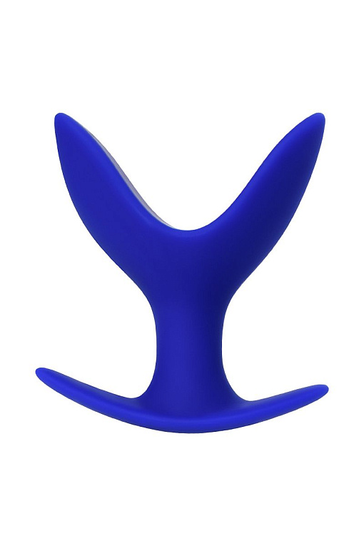 Синяя силиконовая расширяющая анальная втулка Bloom - 9 см. от Intimcat