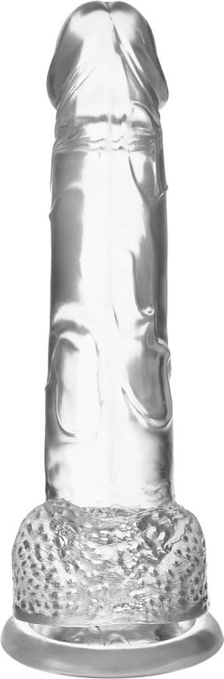 Прозрачный реалистичный фаллоимитатор Mr. Bold L - 18,5 см. - термопластичный эластомер (TPE)