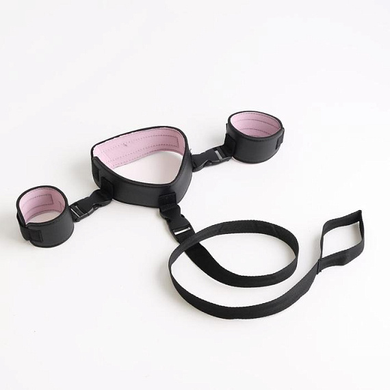 Черно-розовый эротический набор из 7 предметов Сима-Ленд