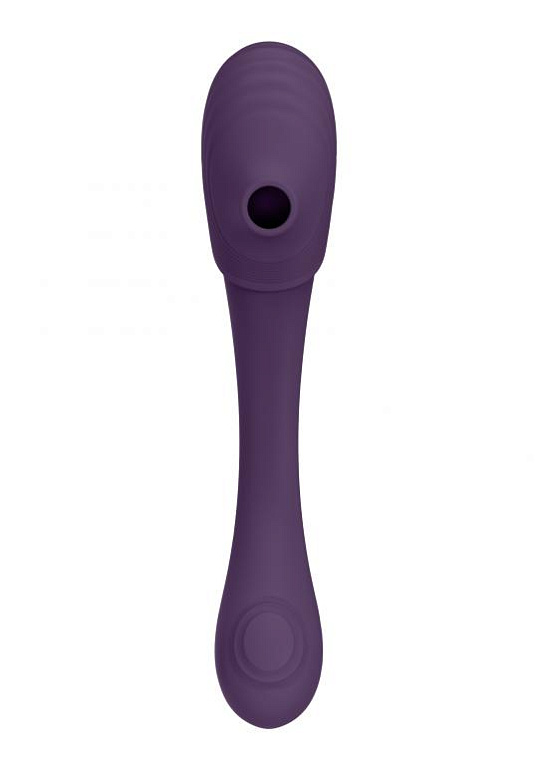 Фиолетовый двусторонний гибкий импульсно-волновой вибромассажер Mirai - 23,4 см. от Intimcat
