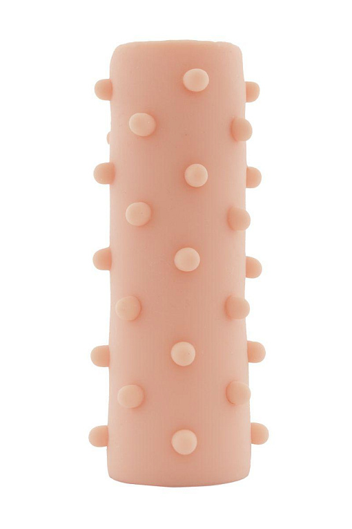 Телесная насадка на пенис с шишечками XLover - 14,5 см. - SoftSkin