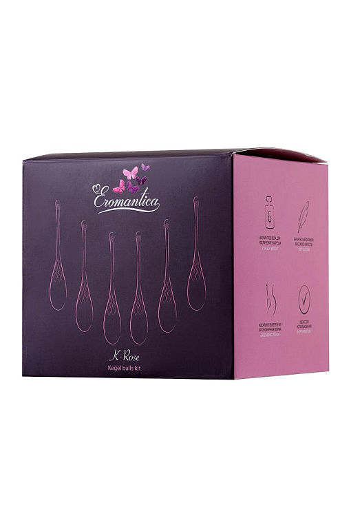 Набор из 6 розовых вагинальных шариков Eromantica K-ROSE - фото 6