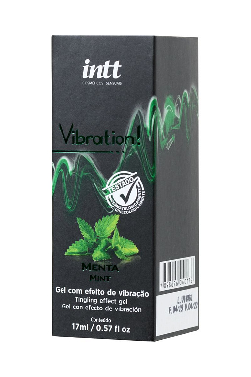 Жидкий массажный гель VIBRATION Mint с ароматом мяты и эффектом вибрации - 17 мл. - 