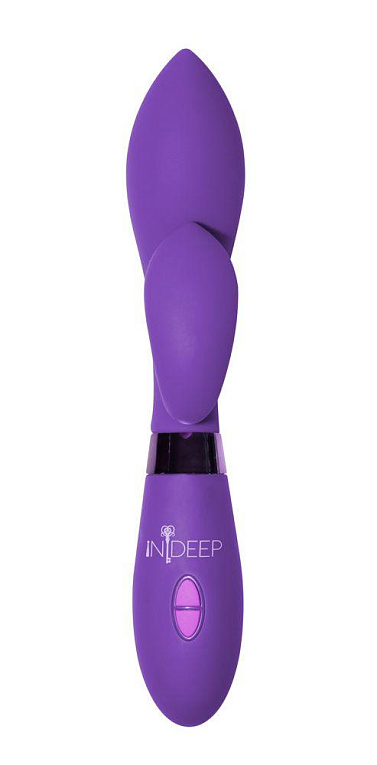 Фиолетовый вибратор Gina с клиторальным отростком - 20 см. от Intimcat