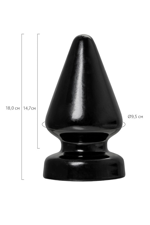 Черная анальная втулка Draco α - 18 см. от Intimcat