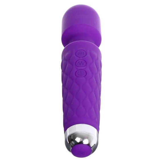 Фиолетовый wand-вибратор с подвижной головкой - 20,4 см. - фото 6
