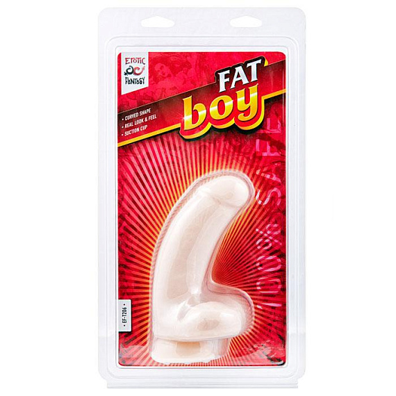 Изогнутый дилдо Fat Boy - 17 см. от Intimcat