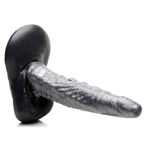 Серый фантазийный фаллоимитатор The Gargoyle Rock Hard Silicone Dildo - 23,6 см. от Intimcat