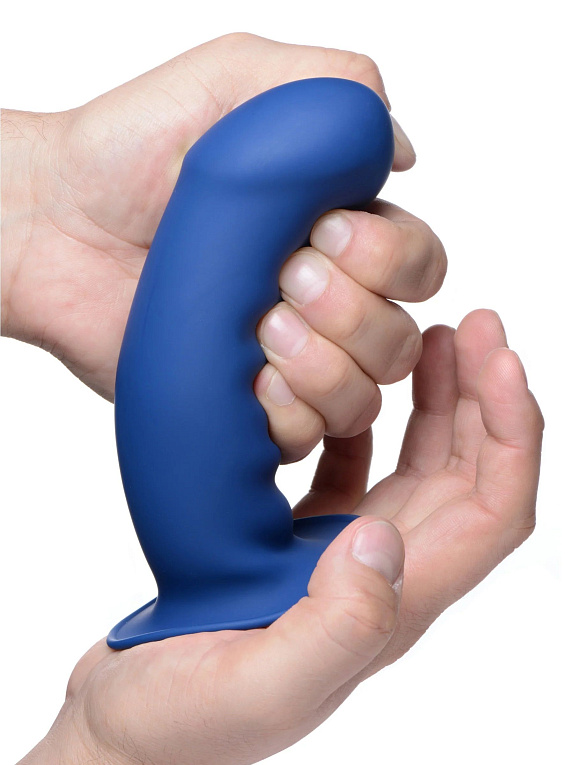 Синий гибкий фаллоимтатор Thick Phallic Dildo - 17,5 см. XR Brands