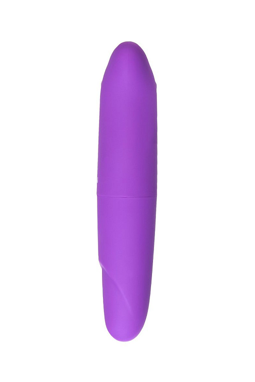 Фиолетовый мини-вибратор с вытянутым кончиком - 12,5 см. - анодированный пластик (ABS)