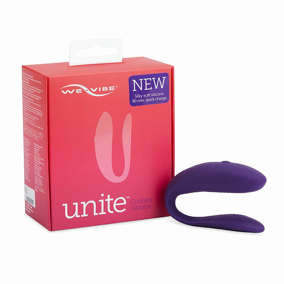 Фиолетовый вибратор для пар We-vibe Unite 2.0 - силикон