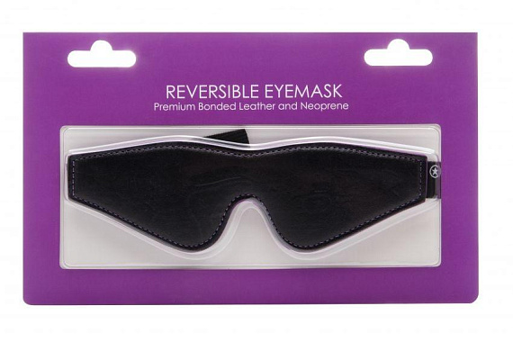 Чёрно-фиолетовая двусторонняя маска на глаза Reversible Eyemask от Intimcat