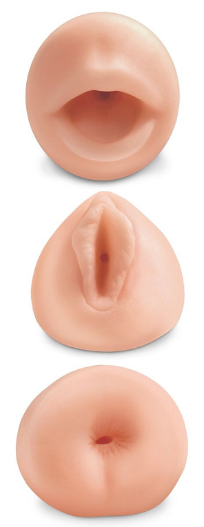 Комплект из 3 мастурбаторов All 3 Holes: вагина, анус, ротик от Intimcat
