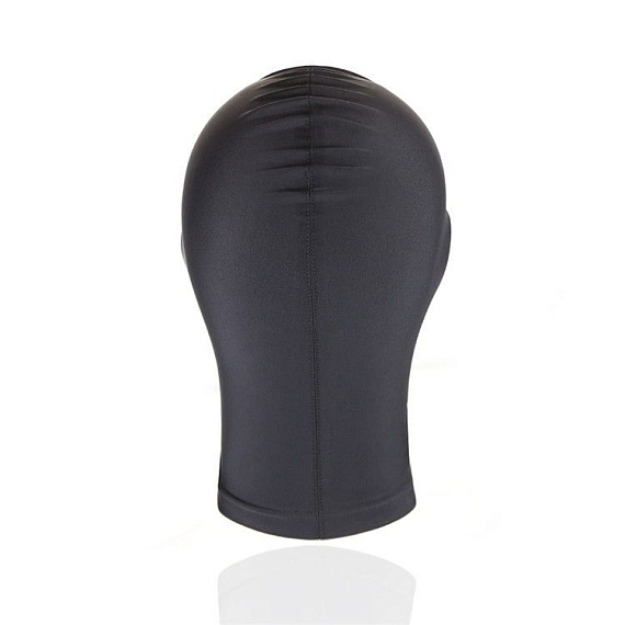 Черный текстильный шлем с прорезью для глаз и рта - текстиль