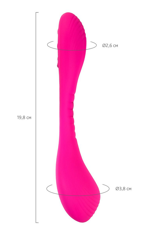 Ярко-розовый многофункциональный стимулятор для пар Dolce - фото 8