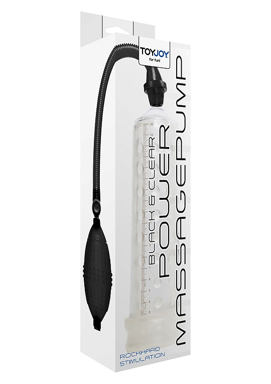 Прозрачная вакуумная помпа POWER MASSAGE PUMP - анодированный пластик (ABS)