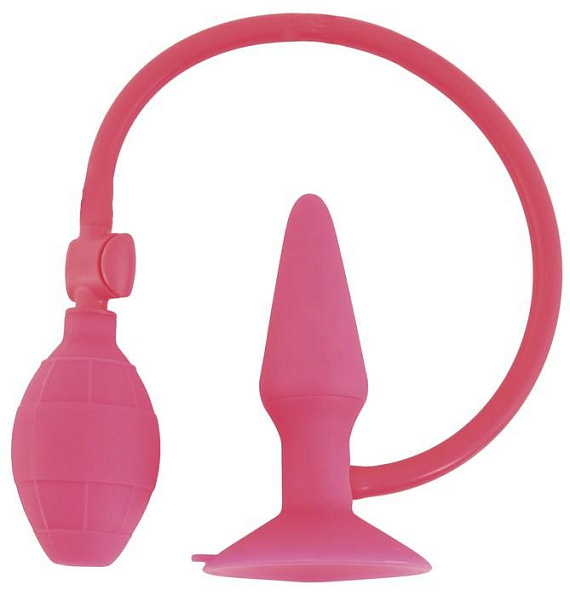 Надувная анальная втулка POPO Pleasure розового цвета - 10 см. - силикон