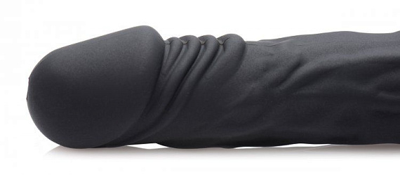 Черный шприц в форме пениса для введения лубриканта Jizz Shooter Silicone Dildo Lube - 19,7 см. от Intimcat