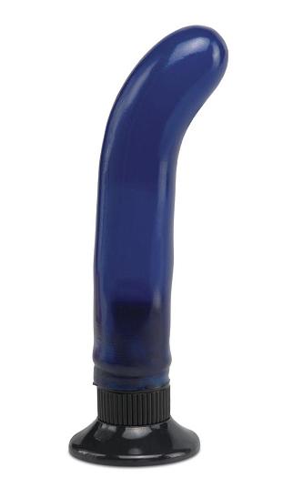 Синий водонепроницаемый вибростимулятор Waterproof G-Spot Wallbanger - 24,1 см.