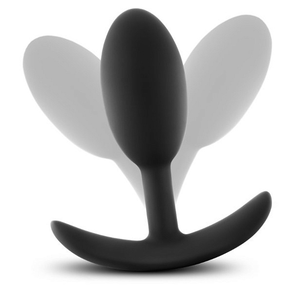 Черная анальная пробка Silicone Vibra Slim Plug Medium - 10,2 см. Blush Novelties