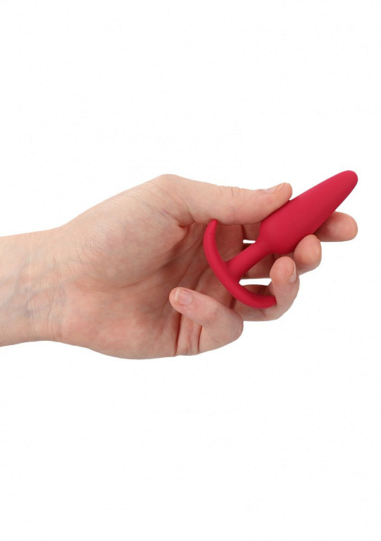 Красная анальная пробка для ношения Slim Butt Plug - 8,3 см. от Intimcat